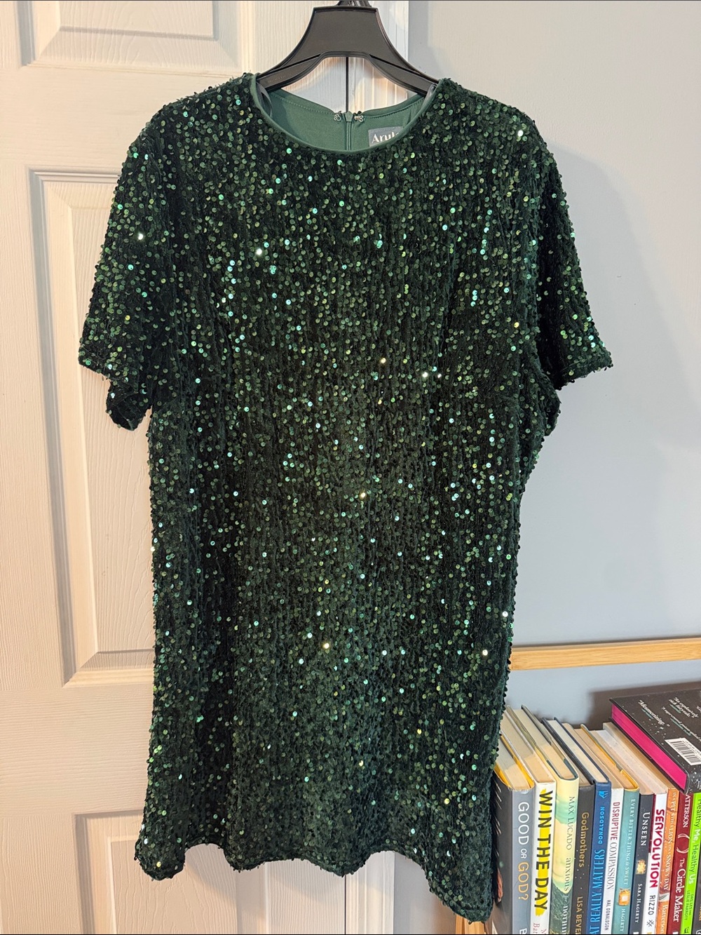 Arula Dark Green Sequin Dress